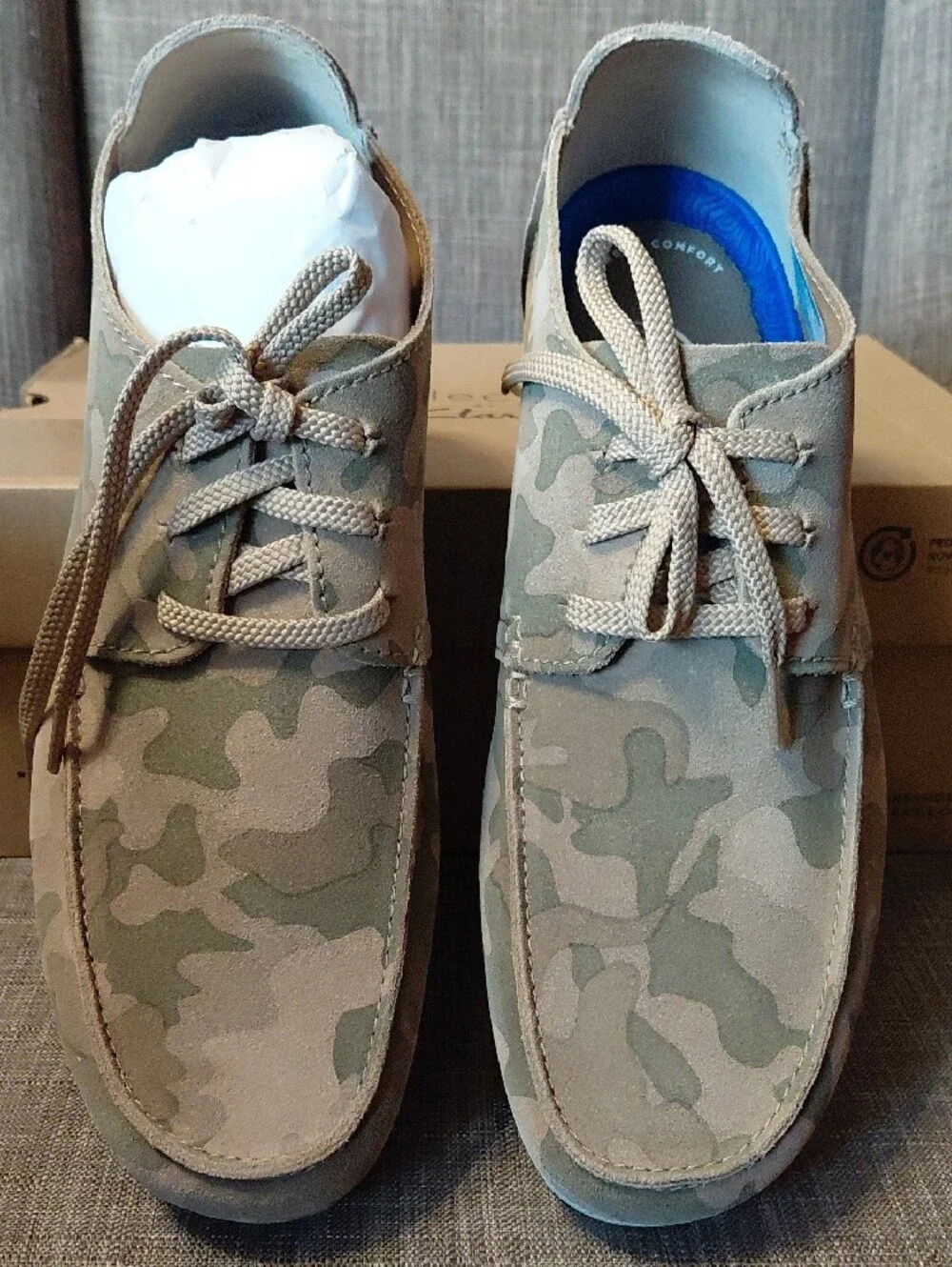 Men's Clarke Shacrelite Low Casual Lace-Up  Loafers - Camouflage Size 9.5